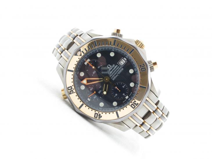 Omega Seamaster Chrono titan/guld