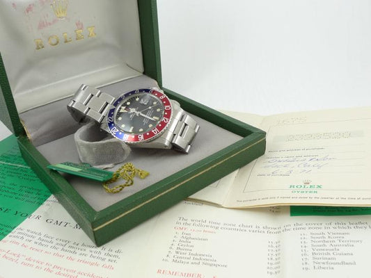 Vintage Rolex GMT 1675 med B&P