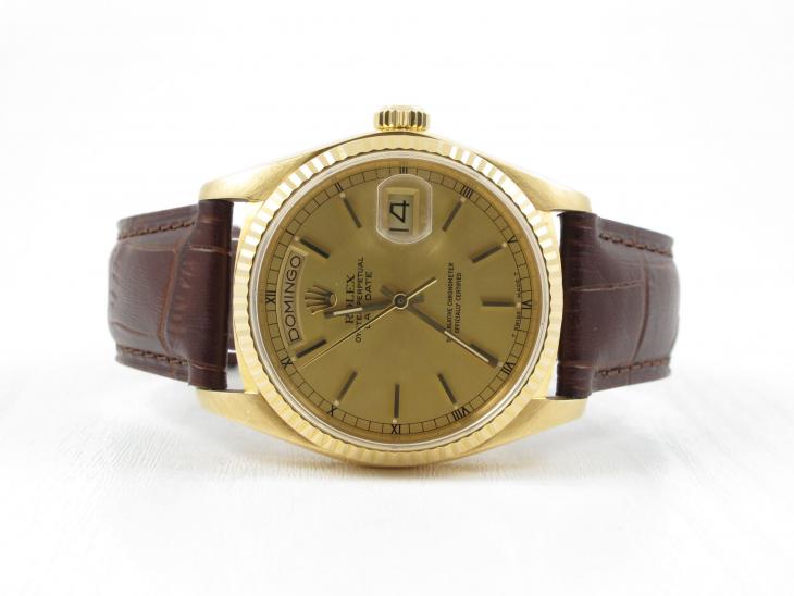 Rolex Daydate 18K på rem