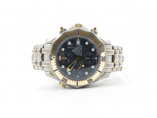 Omega Seamaster Chrono titan/guld